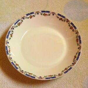 Vintage Limoges TV France Porcelain Dish/Stern Brothers New-York, Blue Floral